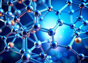 Abstract Digital Molecular Bonds: Hexagonal Science & Innovation Background