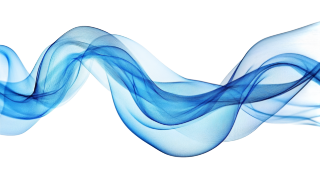 Blue abstract data connections with space for text isolated on white background