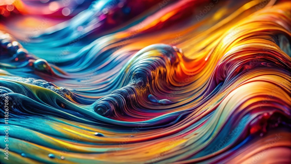 Poster abstract dynamic fluid wave lines background - macro photography