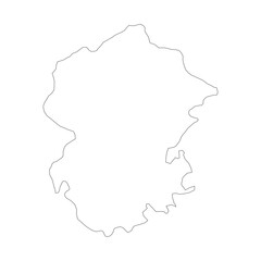 Chuvash blank outline map