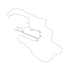 City of St Petersburg blank outline map