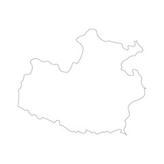 Karachay-Cherkess blank outline map