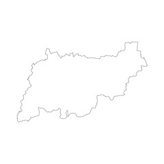 Kostroma blank outline map