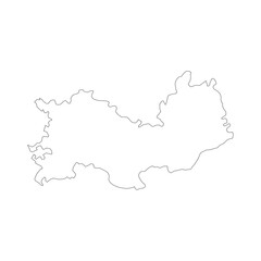 Mordovia blank outline map