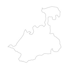 North Ossetia blank outline map