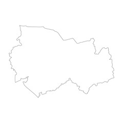 Novosibirsk blank outline map