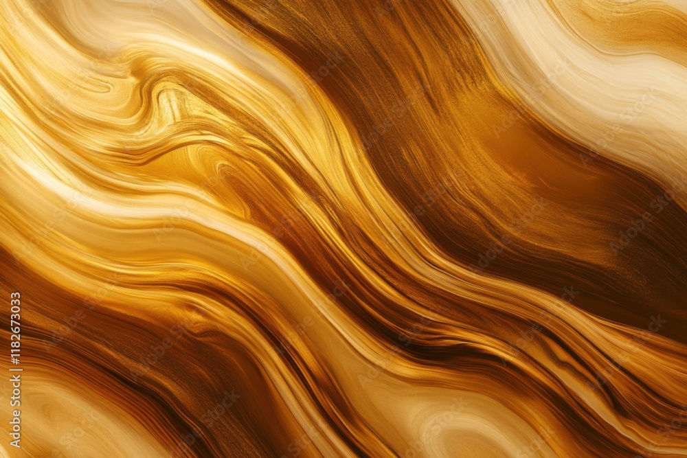 Poster textured gold and amber waves create a stunning visual effect in this abstract design perfect for ba