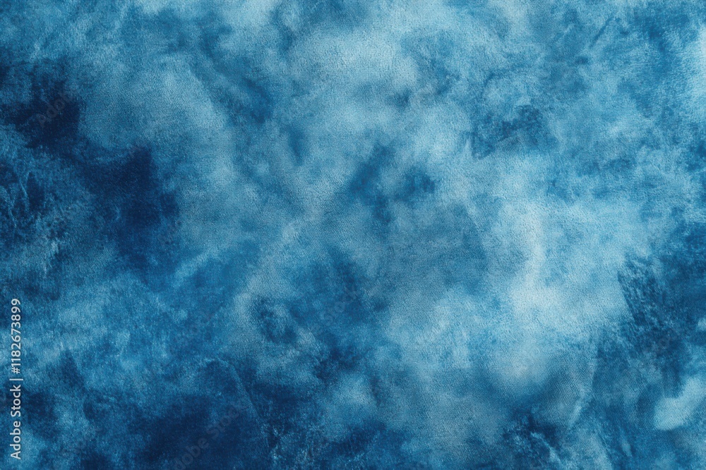 Poster blue textured surface resembling ocean water with soft waves and patterns illuminated by natural lig