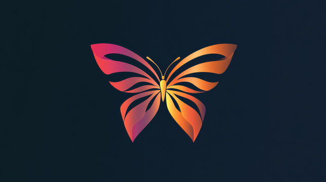 Vector logo butterfly. Brand logo in the shape of a butterfly.