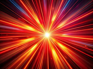 Fototapeta premium Abstract Red Rays Background: Long Exposure Light Streaks Wallpaper Design