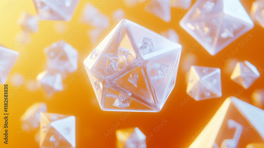 Poster the hologram of the dice. dice of polygons, triangles of points, and lines. dice is a low-poly compo