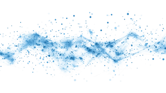 Blue cognitive background, neural connections isolated on white background