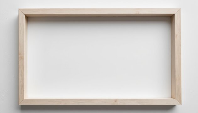 Isolated shadow box frame mockup, highlighting the depth and texture of the frame, set against a simple, neutral backdrop