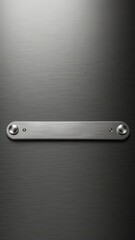 Reflective metal plate on brushed black metal, pattern, contrast