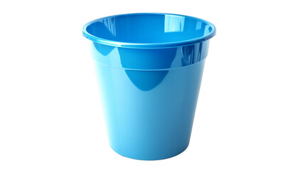 plastic blue basket isolated on white background