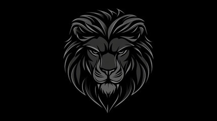 Fototapeta premium Vector lion logo. Brand logo in the shape of a lion's head.