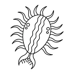 Delicate Marine Plankton Line Art Designs