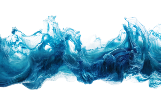 abstract blue water background isolated on white background