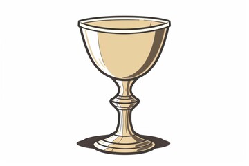Sacred chalice: a simple outline of a holy symbol