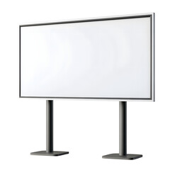 blank billboard isolated on white, PNG transparent