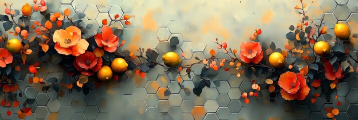 A lively design with scattered geometric shapes and patterns on a textured backdrop, ideal for modern Eid al-Fitr event flyers or creative workshop promotions