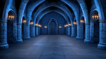 Fototapeta premium A gallery showcasing the moonlit marvels of faith as a Ramadan background