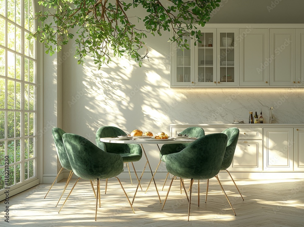 Poster table setting for st. patrick's day. holiday concept. 3d rendering