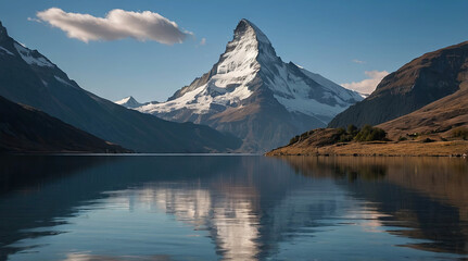 A serene mountain scenery