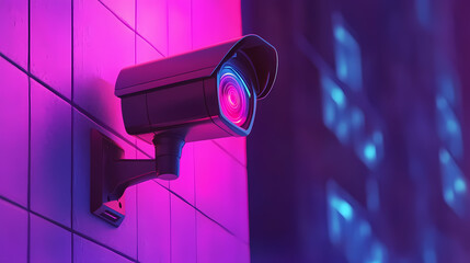 Modern cctv camera with night vision, effective lowlight surveillance, clear night imagery, hightech security, sleek design, white background. Willowlight. Illustration