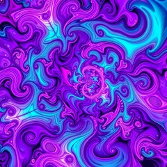 Vibrant Cosmic Dreamscape: Psychedelic Fractal Wallpaper