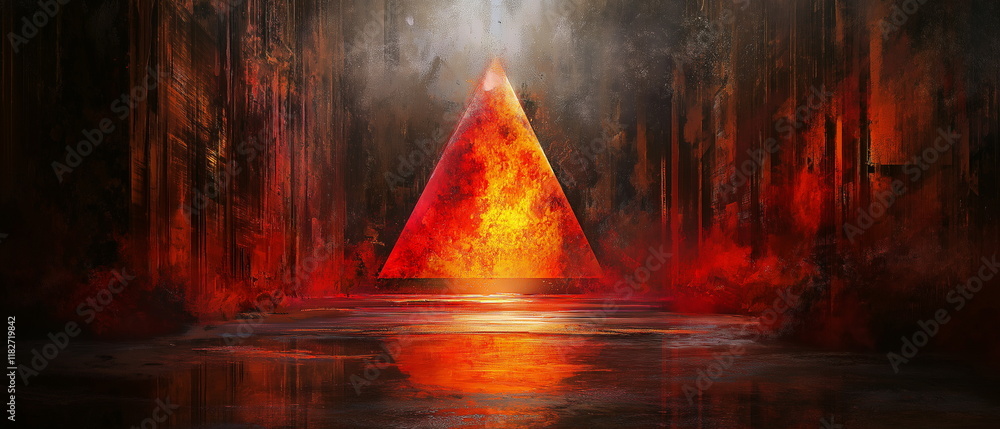 Poster a massive portal in the shape of a triangle which _006