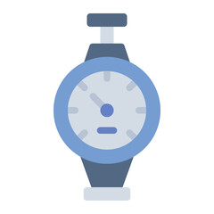 Mohs meter gauge flat icon for material hardness testing engineering