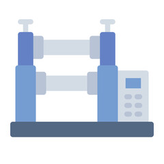 Metal bending machine flat icon for industrial use