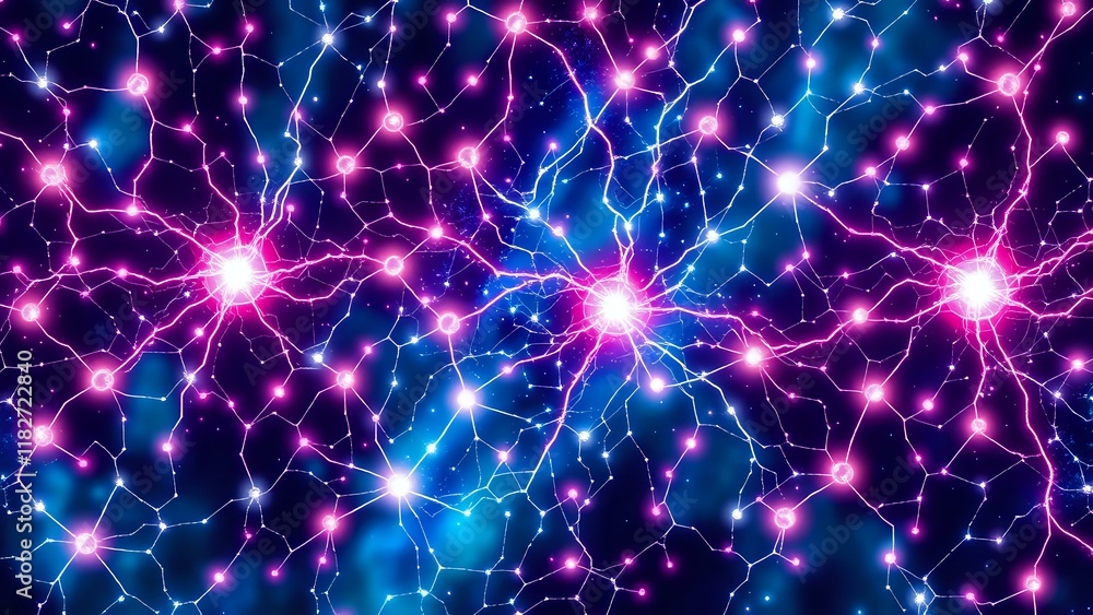 Poster interconnected circuits - art nouveau-inspired neural network design