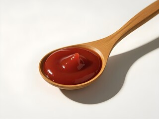 ketchup or soy sauce on a Wood Spoon