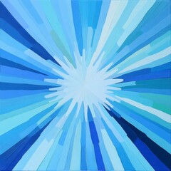 Abstract Radiating Blue Painting. A Stunning Visual Composition of Blue Shades with Expressive Brushstrokes. A Modern Art Piece with Vibrant Colors and Intriguing Design.