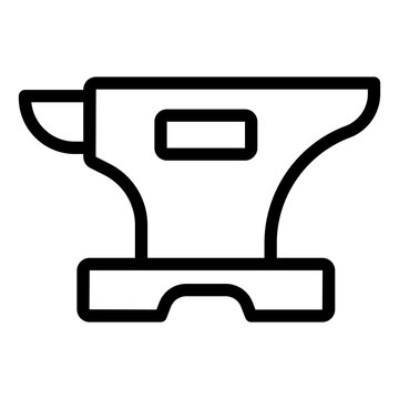 recommend clip art: Anvil outline icon used by blacksmiths for metal shaping