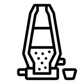 black and white industrial machine pouring clip art preview