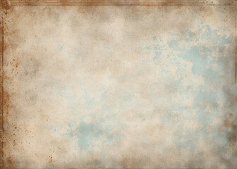 Fototapeta premium A textured vintage background featuring soft blue hues and rustic brown edges, perfect for elegant presentations and creative projects.