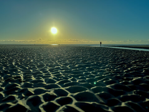 Sunset over Crosby beach