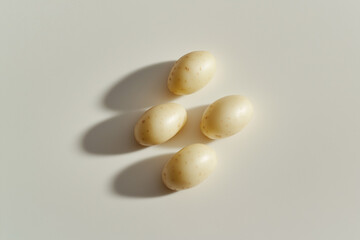 Baby potatoes, isolated on white background