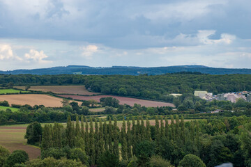 Fototapeta premium A landscape view of the English countryside in Leicestershire, England.