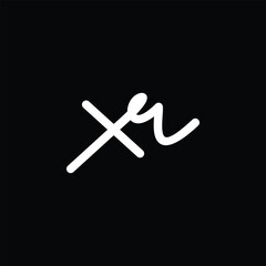 handwritten XR initials design logo