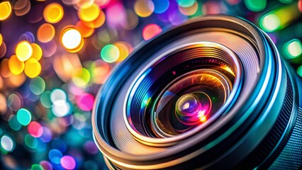 Bokeh Photography: Close-up of Cell Phone Camera Lens with Soft Background Blur