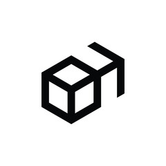 hexagon male symbol design logo