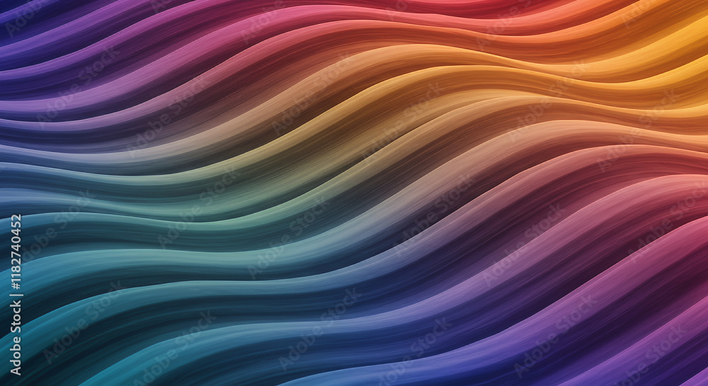 Poster a smooth dolly in movement captures the flowing waves of color , gliding gently across the surface.