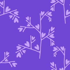 Valentine hearts seamless 14 February love pattern for wrapping paper