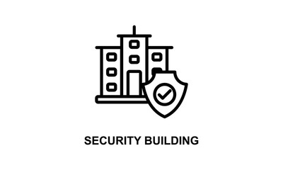 Fototapeta premium Security Building Isolated Vector, Icon Or Logo Sign Symbol Illustration