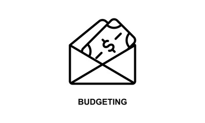 Budgeting Isolated Vector, Icon Or Logo Sign Symbol Illustration