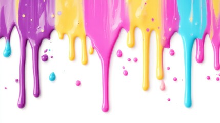 Naklejka premium Paint Dripping Cut-Out: Art Design, Creative Expression, Abstract Visuals, and Decorative Concepts